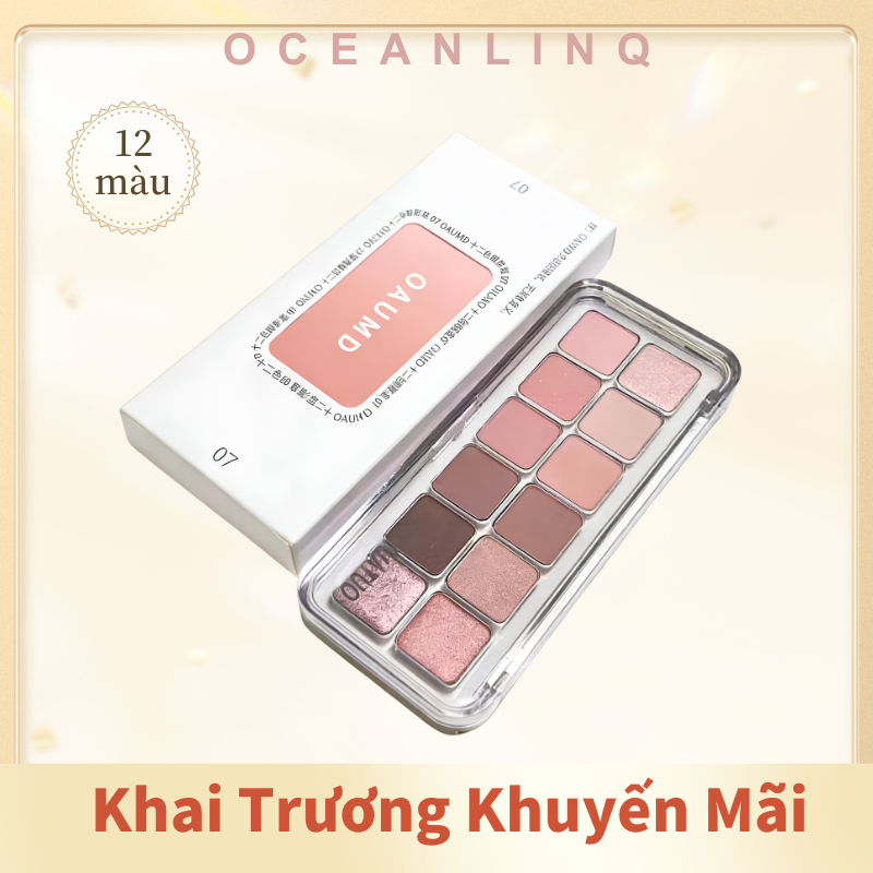 【PALETTE HÀN ĐẲNG CẤP】12 Màu Nude Nhẹ Lì Mịn - Bật Sáng Mắt Xuân Hè, Phù Hợp Tạo Khói, Gọn Nhẹ Mang Đi