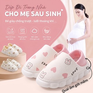 Giày chăm sóc sau sinh cho phụ nữ mang thai - Đế bao chân chống trượt, đế mềm, trong nhà, dùng 3 mùa