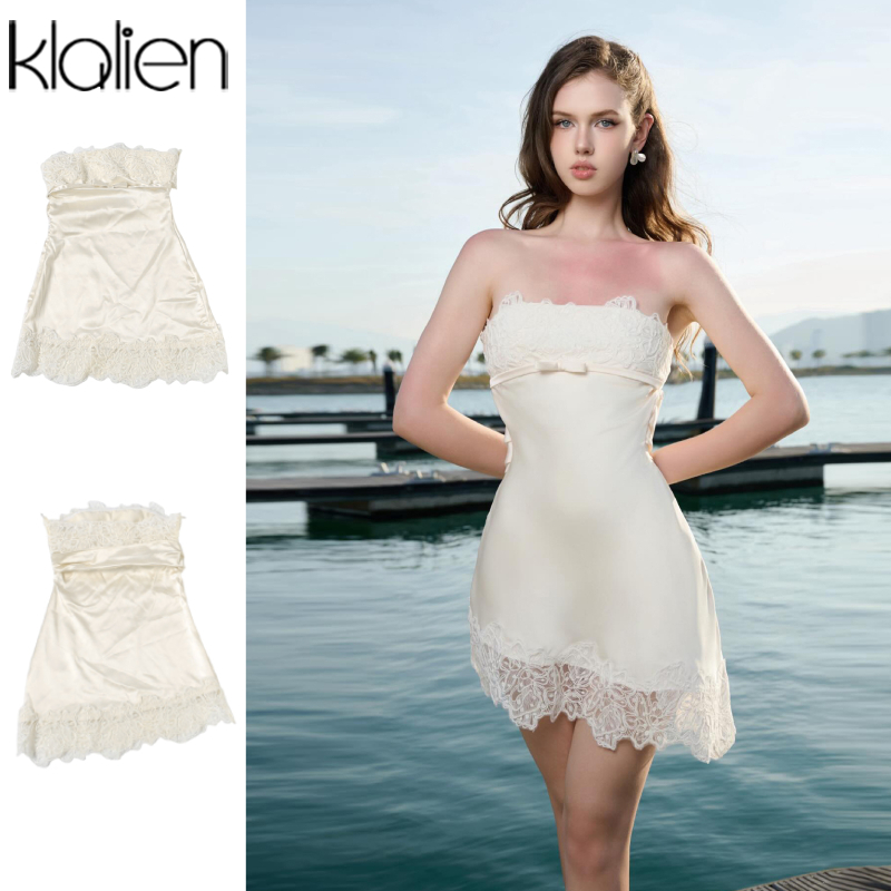 Klalien Mini Váy Tắt Tay Lưng Chắc Chắn Cá Tính Niche Nóng Gà Con Côn Eo Thời Trang Tính Khí Phong Cách Nóng Mới
