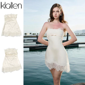Klalien Mini Váy Tắt Tay Lưng Chắc Chắn Cá Tính Niche Nóng Gà Con Côn Eo Thời Trang Tính Khí Phong Cách Nóng Mới