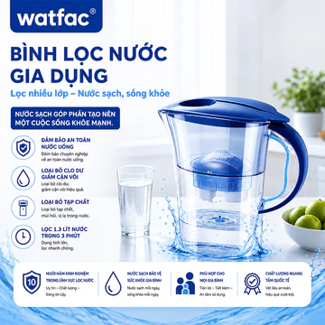 Watfac Máy Lọc Nước Hộ Gia Đình Than Hoạt Tính Lọc Bình Nước Lạnh Máy Lọc Nước Nhà Bếp Purifi