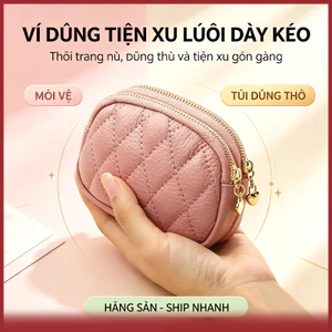 Ví Đựng Tiền Xu Bằng Lưới Có Dây Kéo HWETR | Túi Đựng Thẻ Mini Nhỏ Gọn Tiện Lợi Cho Nữ Thời Trang