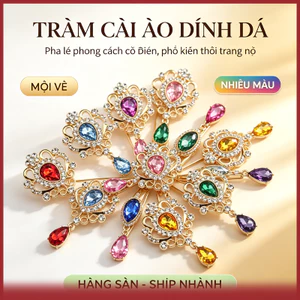 Trâm Cài Áo Đính Đá Pha Lê Phong Cách Cổ Điển | Cài Áo Vest Nữ Sang Trọng Phụ Kiện Thời Trang Cao Cấp