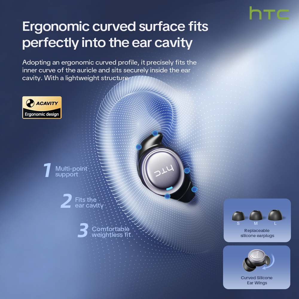 HTC NE96 Tai Nghe Ngủ Bluetooth V6.0 Tai Nghe Không Dây Âm Thanh Nổi 3D Màn Hình LED Thời Lượng Pin Dài 80 Giờ | BigBuy360 - bigbuy360.vn