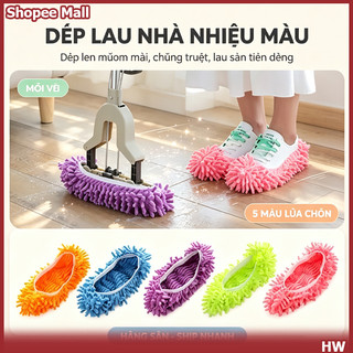 [HÀNG SẴN] Giẻ Lau Nhà Đeo Chân Microfiber Thông Minh Bao Giày Lau Nhà Lười Thấm Hút Nước Khử Bụi Bẩn Tiện Lợi