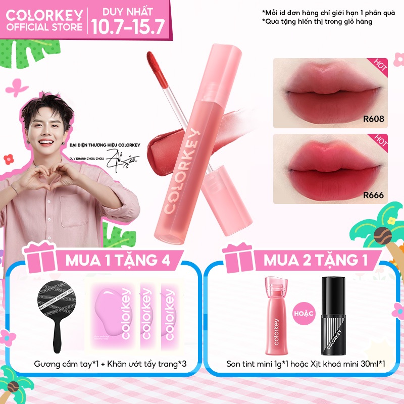 [DUY KHÁNH YÊU THÍCH] Son Kem Lì Velvet COLORKEY, Mịn Nhẹ, Lên Màu Chuẩn, Không Lem 2.5g