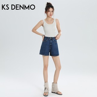 Quần ống rộng chữ A nữ denim màu xanh đậm, cạp cao, xu hướng mới cho mùa hè 2026.