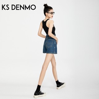 Mùa Hè Quần Short Denim Ống Rộng Phong Cách Mới Cho Nữ