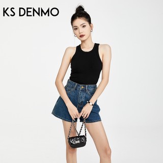 Mùa Hè Quần Short Denim Ống Rộng Phong Cách Mới Cho Nữ