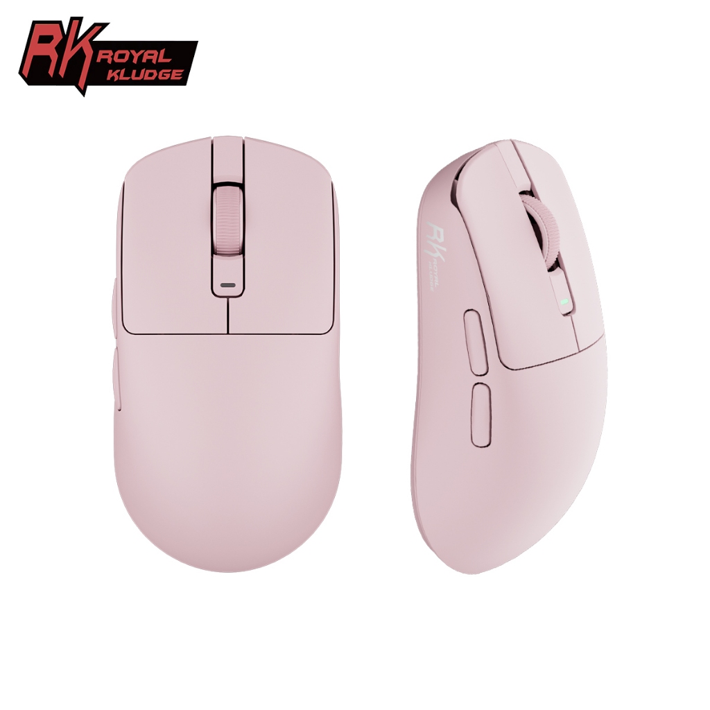 RK M30Pro Pink Royal Kludge Wireless Mouse Tri-Mode Bluetooth Wireless PAW311 Chuột Nhẹ Sạc Cho PC Laptop Chơi Game