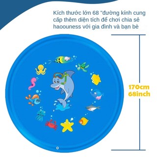 Mới ngoài trời bãi biển cỏ biển động vật bơm hơi nước phun trẻ em phun chơi pad mat 170cm