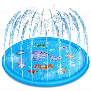 Mới ngoài trời bãi biển cỏ biển động vật bơm hơi nước phun trẻ em phun chơi pad mat 170cm