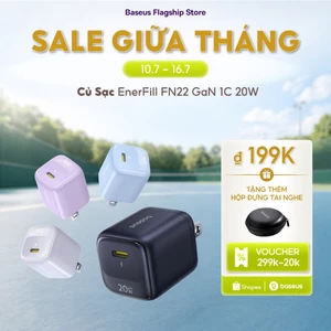 Baseus EnerFill FN22 Sạc Nhanh 1C 20W Bảo Vệ Nhiều An Toàn Bộ Chuyển Đổi Gan Tech