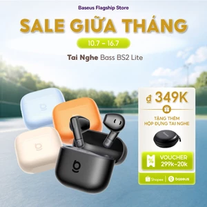 Tai Nghe Bass BS2 Lite Bluetooth 6.0 Đàm thoại rõ nét với micro kép Al Tăng cường âm trầm Thiết kế bán in-ear thoải mái