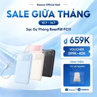 Sạc dự phòng Airpow BASEUS có sạc nhanh 20W 20000mah thích hợp cho phone 15 / 14 / 13 / 12 xiaomi
