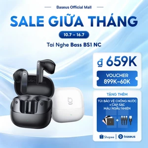 Tai Nghe Bass BS1 NC Baseus Chống Ồn Chủ Động ANC Bluetooth 6.0 Phản Hồi Tức Thì, Không Độ Trễ