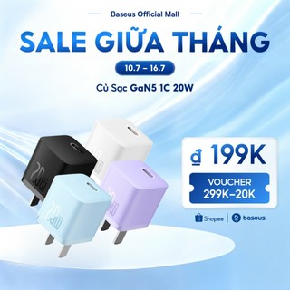Củ sạc nhanh BASEUS PD 20W GaN5 1C thích hợp cho i14 13 12 pro max