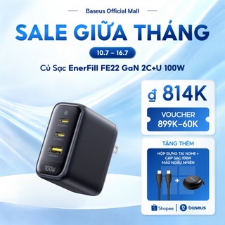 Bộ sạc nhanh Baseus EnerFill FE22 100w 2C + U USB-C USB-A cho iPhone Samsung Galaxy