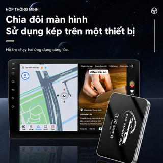 8 + 64GB Android Ai Box Carplay Apple không dây Android 13  Bộ chuyển đổi CarPlay có dây sang không dây