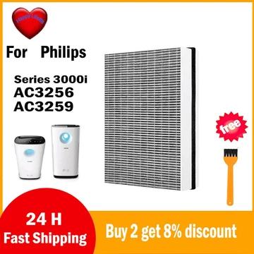 Thay Thế Bộ Lọc Carbon HEPA 2 Trong 1 FY3432 FY433 Cho Philips 3000i Series AC3256 AC3259 Máy Lọc Không Khí