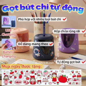 Dụng Cụ Gọt Bút Chì Bằng Điện Họa Tiết Hoạt Hình Dễ Thương