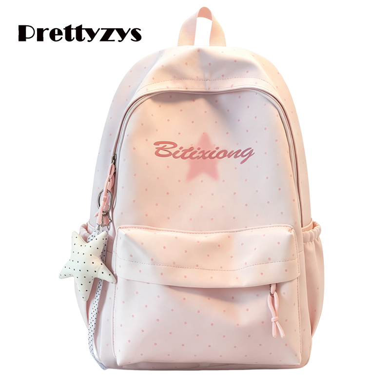 Backpack Prettyzys 2026 Korean Large Capacity Waterproof Go To School 14 inch For Teenage girl