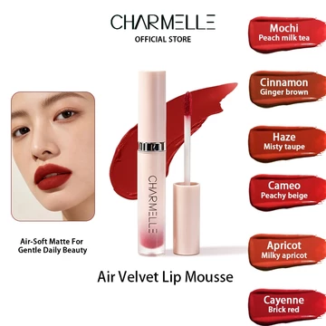 CHARMELLE Phấn mousse nhung mềm mịn không bị dính son tint lì chống nước dưỡng ẩm thoáng nhẹ