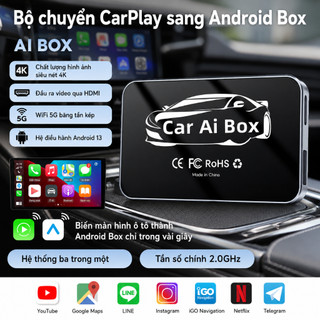 8 + 64GB Apple CarPlay AI Box Android Auto Có Dây Sang Không Dây Carplay Adapter Android 13 Tự Động Carplay