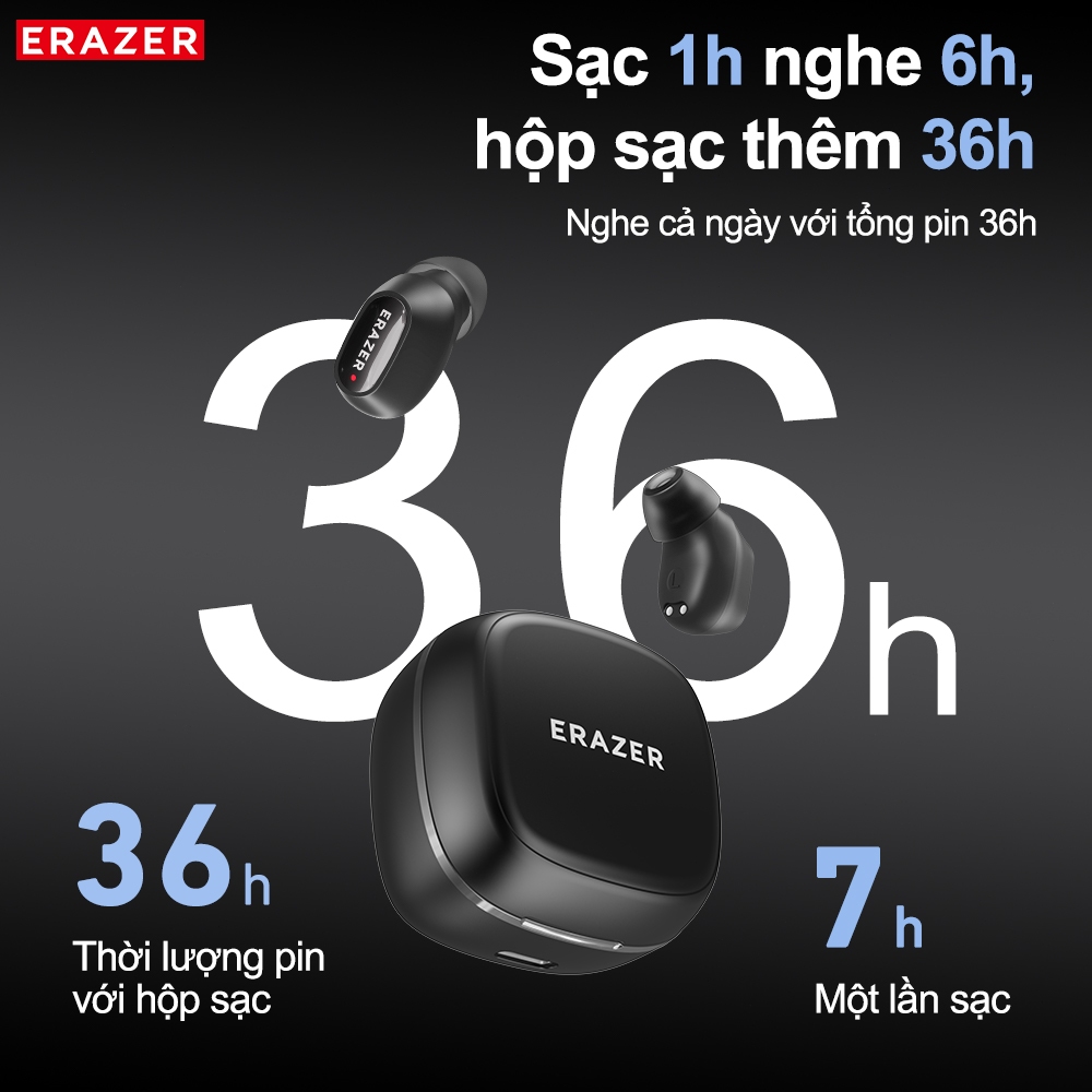 Tai nghe Bluetooth Erazer XF65PRO AI Translation – Âm thanh độ phân giải cao LDAC, ANC sâu, Dịch thuật cho 165 ngôn ngữ, Bluetooth 6.0 | BigBuy360 - bigbuy360.vn