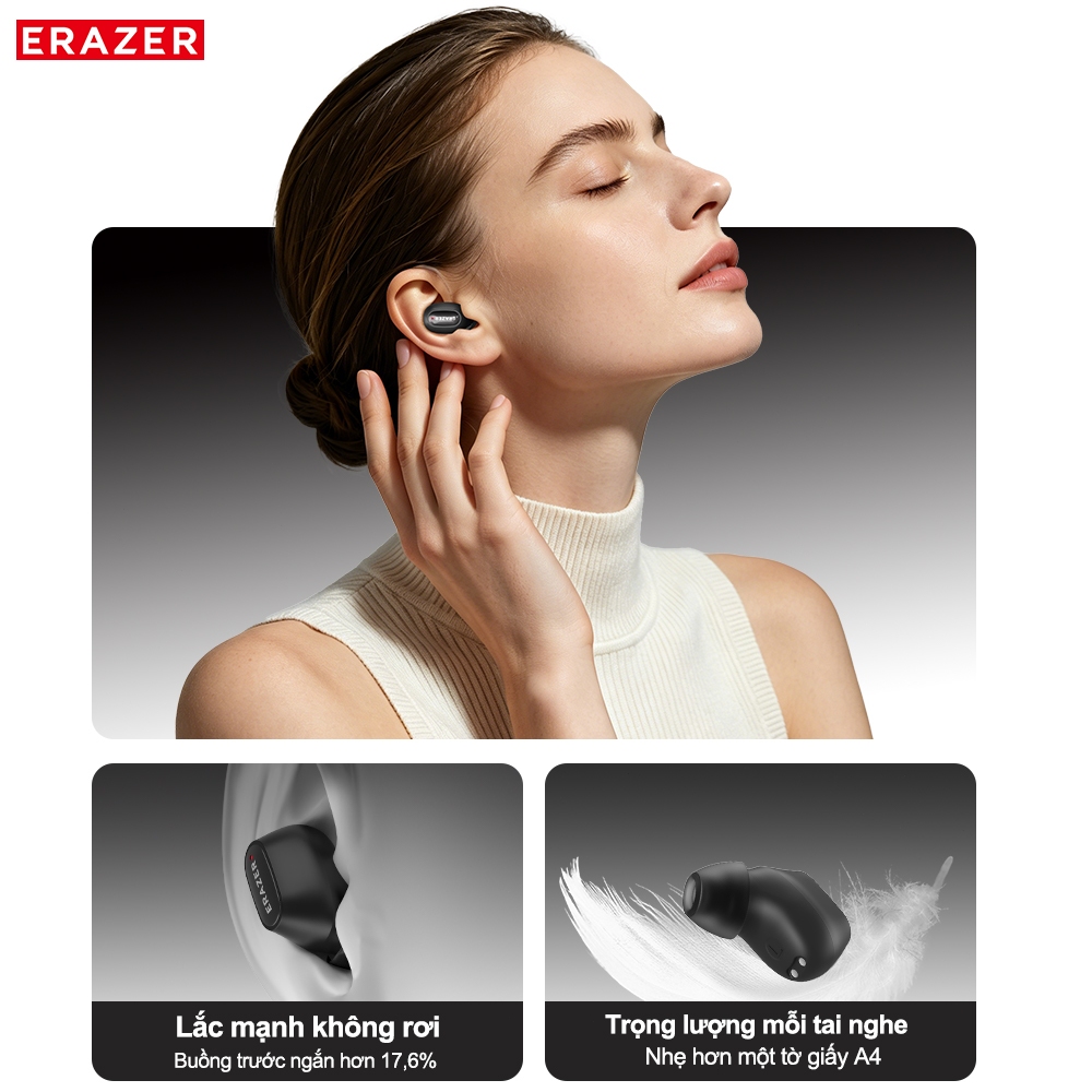 Tai nghe Bluetooth Erazer XF65PRO AI Translation – Âm thanh độ phân giải cao LDAC, ANC sâu, Dịch thuật cho 165 ngôn ngữ, Bluetooth 6.0 | BigBuy360 - bigbuy360.vn