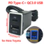 23x34mm Sạc Xe Hơi PD Type-C + QC3.0 USB Kép Sạc Nhanh Ổ Cắm Điện Ổ Cắm Cho Xe Toyota Mới