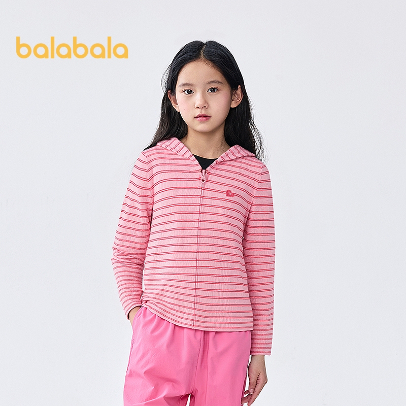 Balabala Áo Bé Gái Trẻ Em Tay Dài Lớp Đế Sọc Cardigan 2026 Xuân Thu Dễ Thương Nhìn Dễ Thương Phù Hợp Với Thời Gian Chơi Công Viên Thời Gian Cuối Tuần Phong Cách Thường Ngày Ngày Ngày Chúc Mừng
