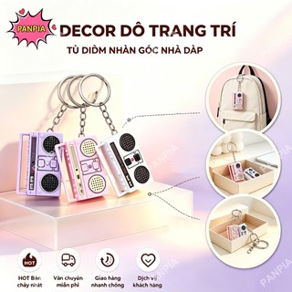 ⚡12h⚡[PNPIA] 1 Mặt Dây Ghi Âm Sáng Tạo Ngộ nghĩnh Đài Phát Thanh Đồ Chơi Âm Nhạc Túi Cổ Điển Trang Trí Móc Khóa Cặp Đôi Quà Tặng VN