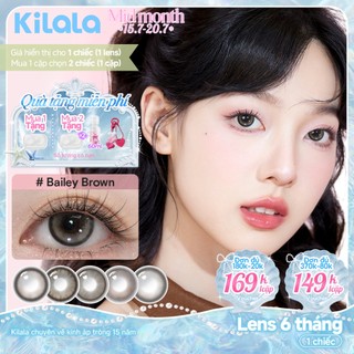 Kính áp tròng Kilala màu nâu Dolly Collection DIA  14.5mm lens cận 6 tháng có độ 0-7[Giá 1 chiếc lens ]