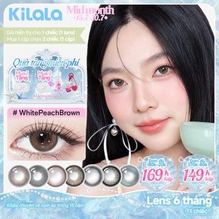 Kính áp tròng Kilala màu nâu Bright Amber/ Pearly Grey/lens cận 6 tháng DIA 14.2-14.5mm có độ (0-7) [Giá 1 chiếc lens ]