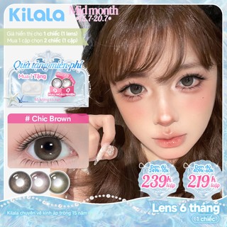 Kính áp tròng Kilala màu nâu BJD Chic Brown/Bambi Green  DIA 14.5mm lens cận 6 tháng có độ 0 [Giá 1 chiếc lens ]