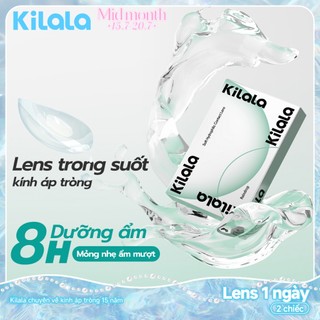 Kính áp tròng Kilala không màu RainDrop Lens 1 ngày DIA 14.2mm có độ (0.5-8) 2 chiếc