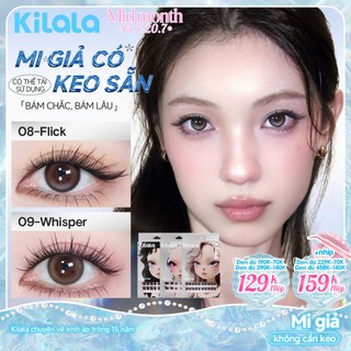 Kilala Mi giả sẵn keo Lông mi giả tự dính Edgy Dolly Eyelashes –không cần keo chiều dài：12-13/14mm  Mi cong dày nổi bật, hiệu ứng mắt búp bê to tròn, sắc sảo ( Flick/ Whisper/ Fluff/ Mesh )