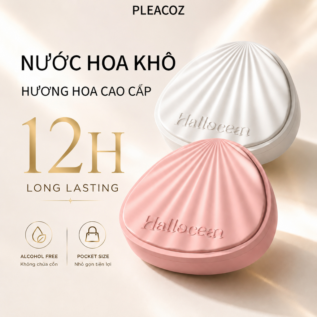 PLEACOZ [Nâng cấp 3.0] Nước Hoa Khô Nữ Dạng Sáp Thơm Lâu Một Chạm Lưu Hương Hương Thơm Nhẹ Nhàng Như Mùi Hương Cơ Thể Không Cồn Nước Hoa Mini Dễ Mang Theo