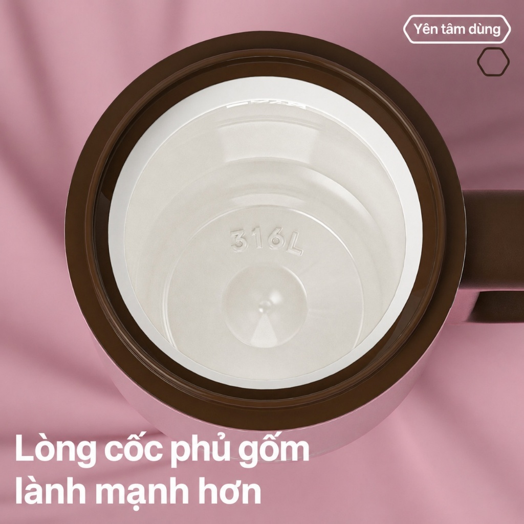 Sidagar 1100ML Đồ gốm bên trong Nắp có thể mở bằng một tay Xử lý thiết kế, thuận tiện để thực hiện khi đi ra ngoài | BigBuy360 - bigbuy360.vn