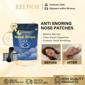 Laniska Chống Ngáy Mũi Miếng Dán Chống Ngáy Dải Mũi 30 Chiếc Giảm Ngáy Phóng To Khoang Thúc Đẩy Thở Tốt Hơn Mịn Hô Hấp Miếng Dán Mũi
