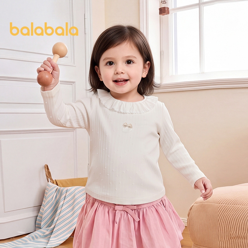 Balabala Áo Bé Gái Trẻ Em Dài Tay Đế Lớp 2026 Thu Đông Đi Trong Vườn Buổi Sáng Chuyến Đi Dã Ngoại Ảnh Gia Đình Mặc Hàng Ngày Ngày Đi Học Ngoài Trời Chơi Ngày Lễ Ảnh