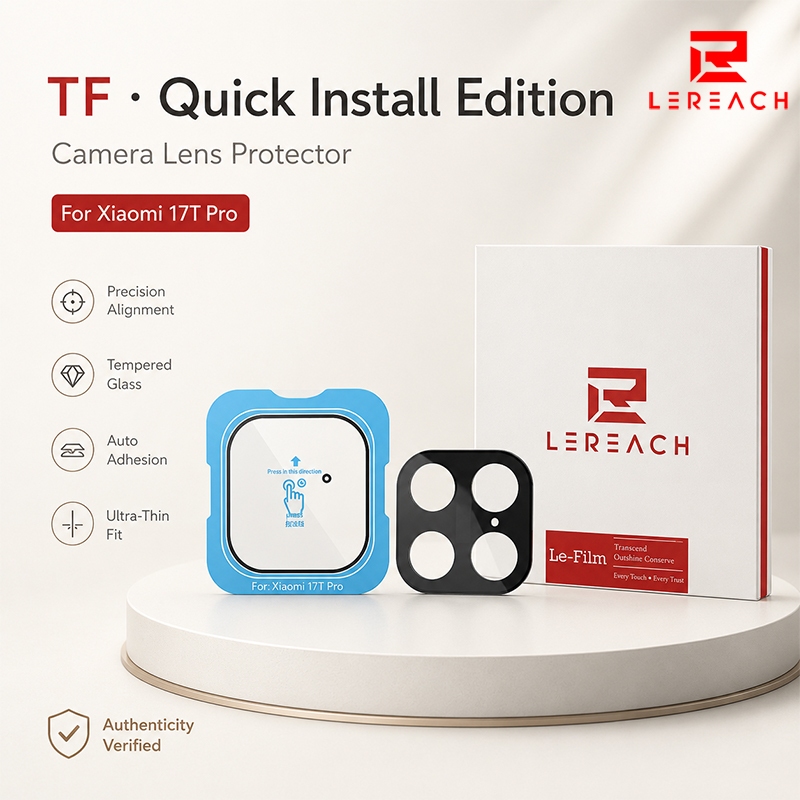 Lereach cho Xiaomi 17T Pro / 17T kính cường lực bảo vệ camera 3D toàn diện – Chống trầy xước, chống va đập