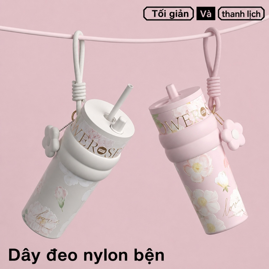 Sidagar 710ml Đồ gốm bên trong Chai nước nóng Được đi kèm ống hút, có thể dùng ngay lập tức | BigBuy360 - bigbuy360.vn
