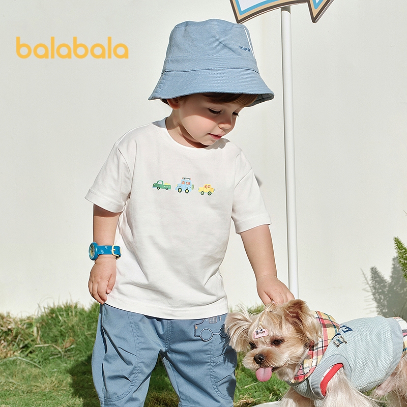 Balabala Áo Bé Trai Trẻ Em Tay Ngắn Cotton Hoạt Hình Mùa Hè 2026 Dễ Thương Nhìn Dễ Thương Phù Hợp Với Giờ Chơi Thời Gian Gia Đình Công Viên Sinh Nhật Cuối Tuần Ngày Hạnh Phúc Neat Nhìn Ngọt Ngào Nhìn