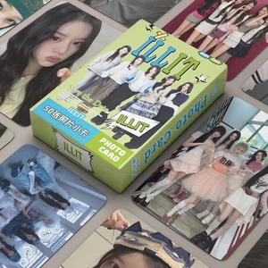 50 Cái / hộp ILLIT Thẻ Laser YUNAH WONHEE Photocards LOMO Thẻ KPOP Album