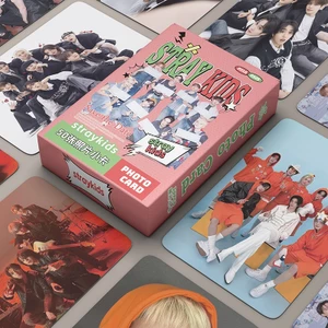 50 Cái / hộp Stray kids Photocards Thẻ Laser Seungmin ChangBin I.N LeeKnow HAN BangChan Felix Hyunjin Album Lomo Cards Bưu Thiếp Kpop