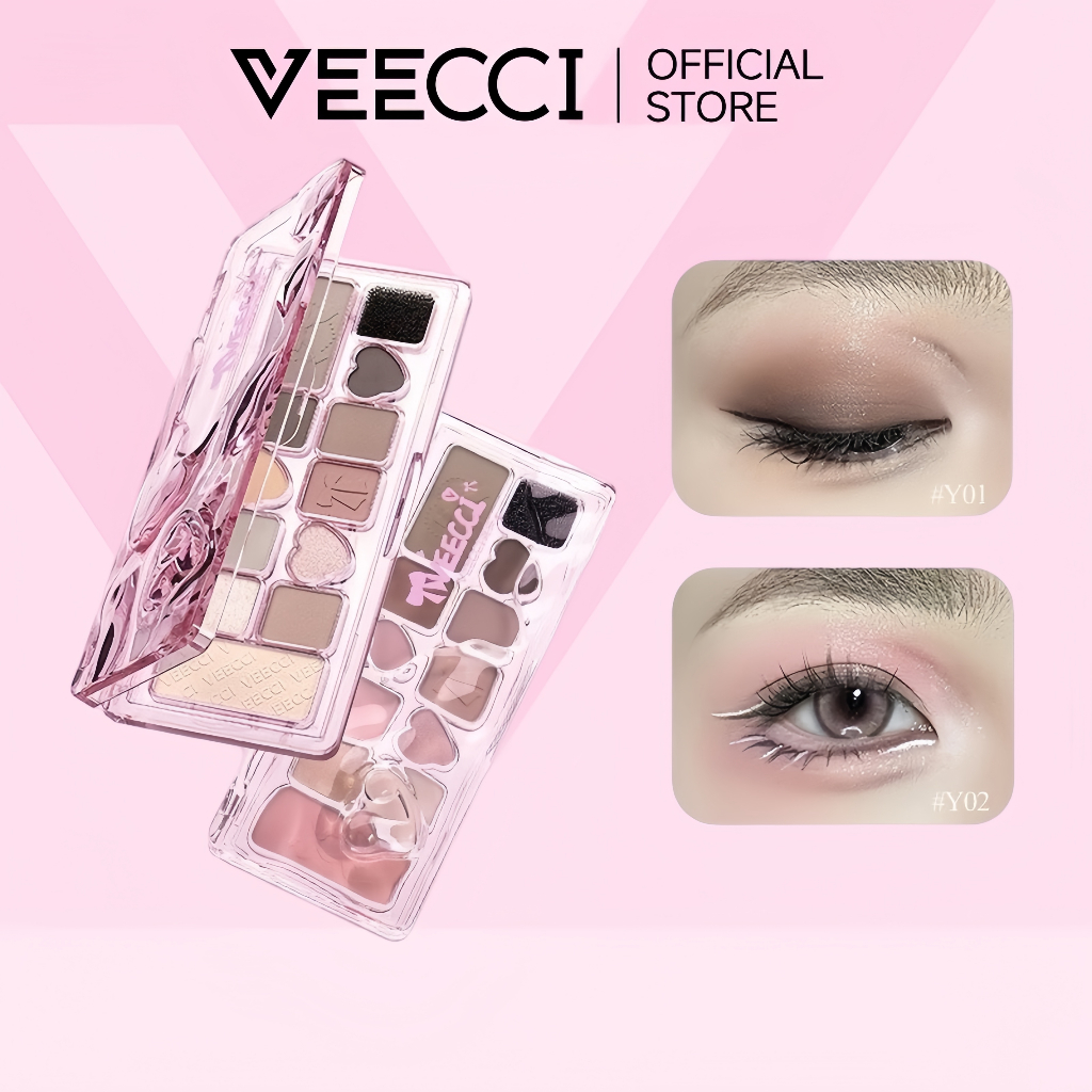VEECCI Bảng Phấn Mắt 11 Ô Ánh Ngọc Trai Lì Đa Chức Năng Phát Triển Màu Sắc Lâu Dài Dễ Bị Nhòe 9.3g