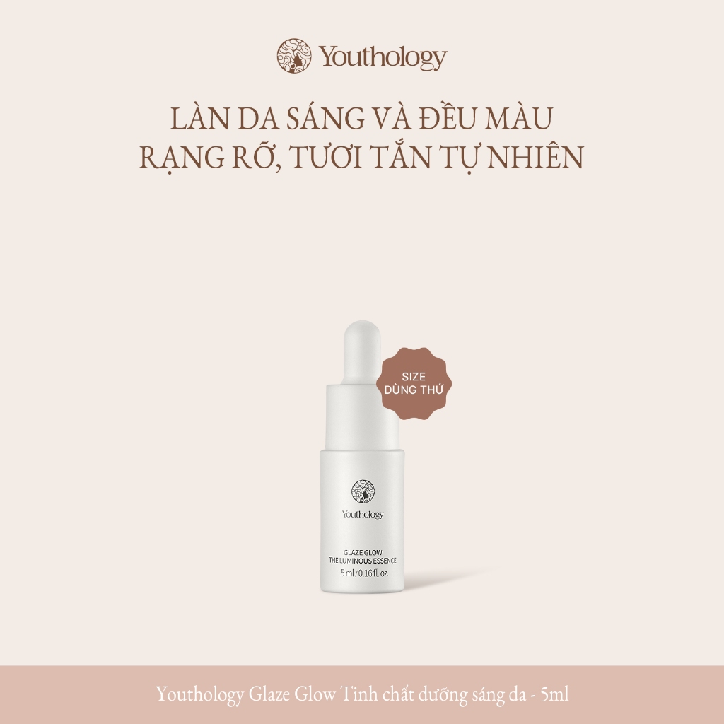 Youthology Glaze Glow Serum Mini 5ml Dưỡng Sáng Da Làm Đều Màu Da Giảm Xỉn Màu Cấp Ẩm Phục Hồi Da