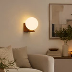 Đèn tường bằng gỗ Nhật Bản Đèn tường Led trong nhà Retro Thích hợp cho phòng ngủ Đầu giường, Phòng khách, Trang trí bàn trang điểm — ảnh 1